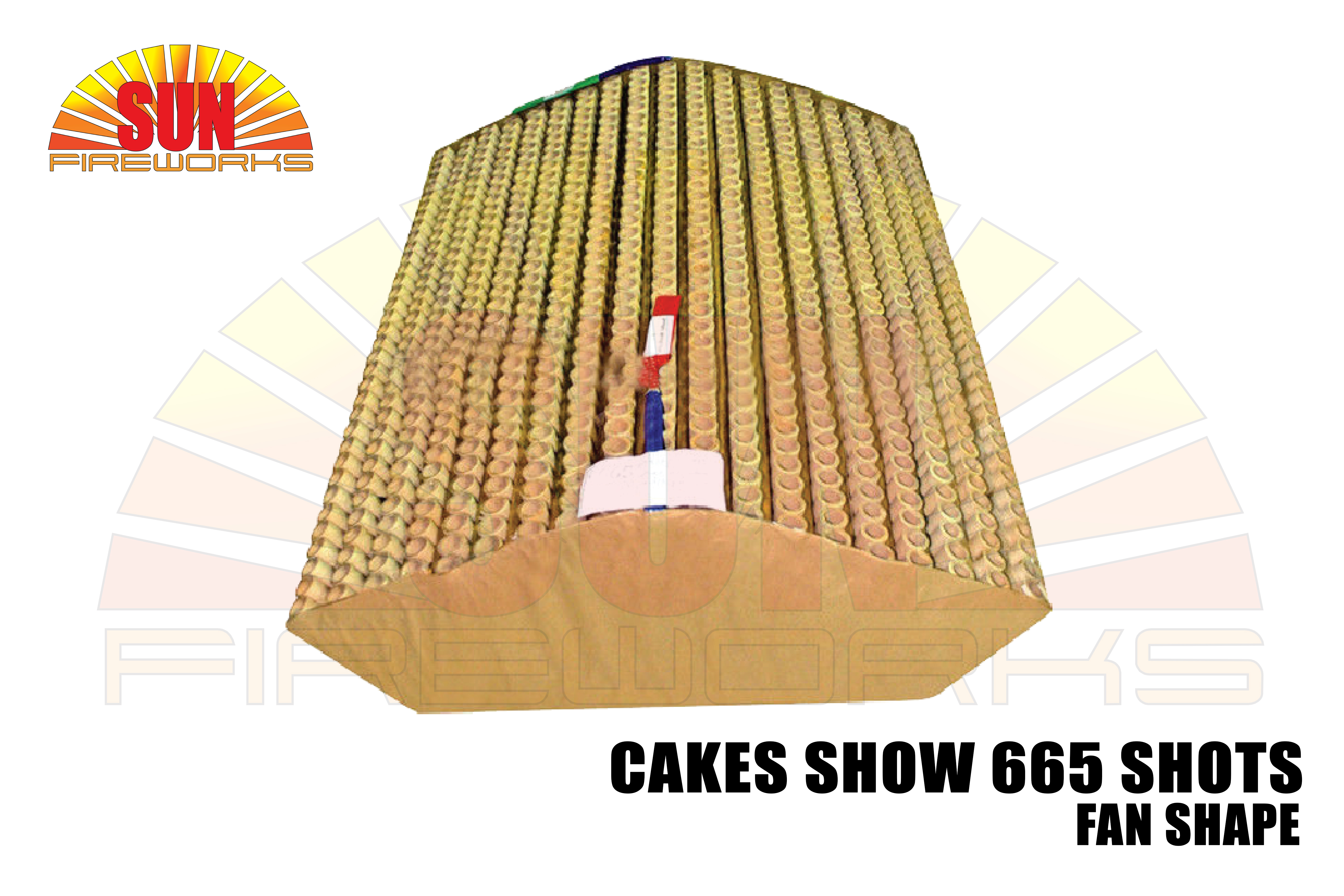 cakes show 665 shots FAN shape